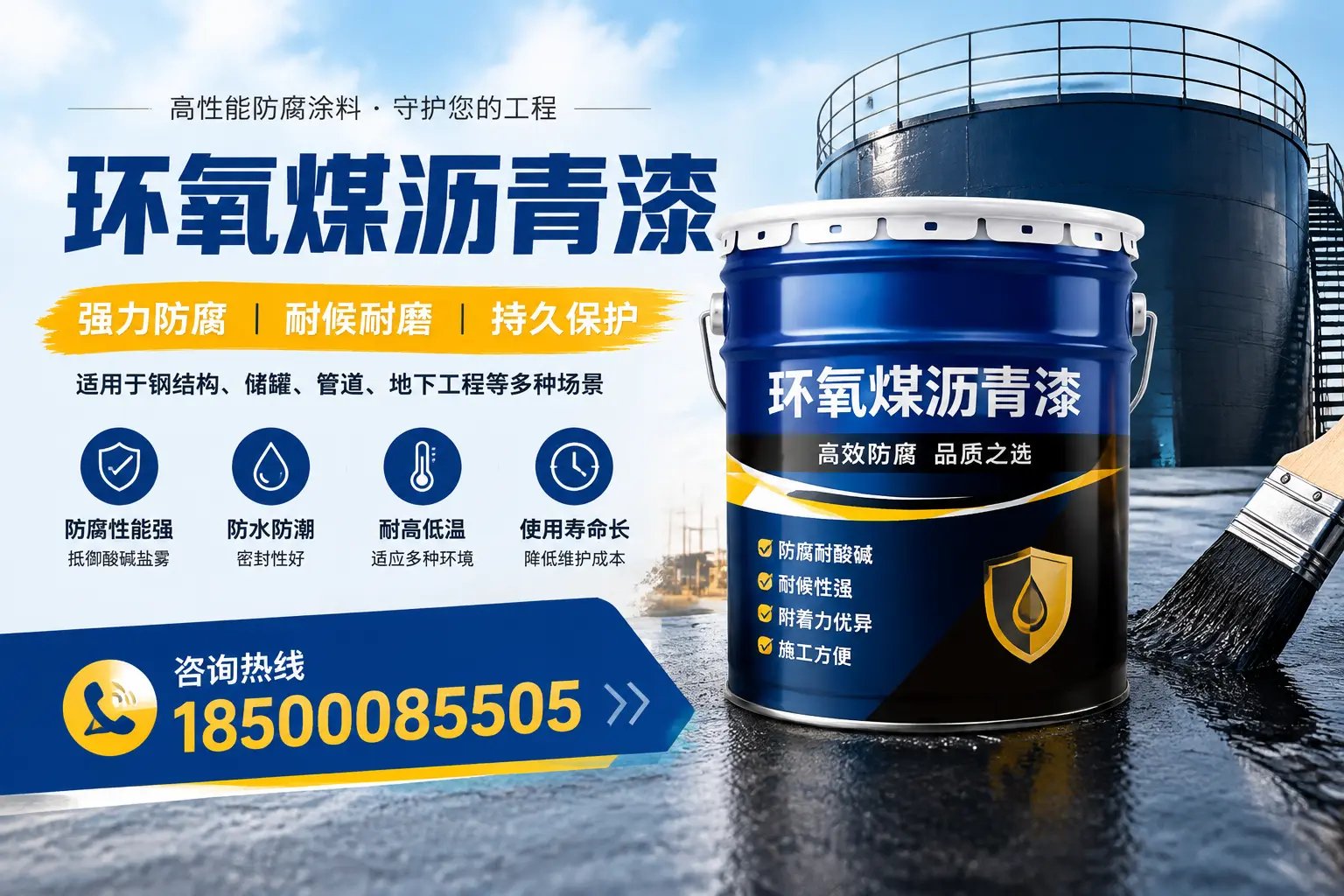 环氧煤沥青漆在工业中的应用,大同企业的选择